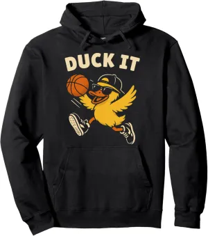 Funny Basketball Duck it Cool Sports Humor Duck Dunk Pullover Hoodie