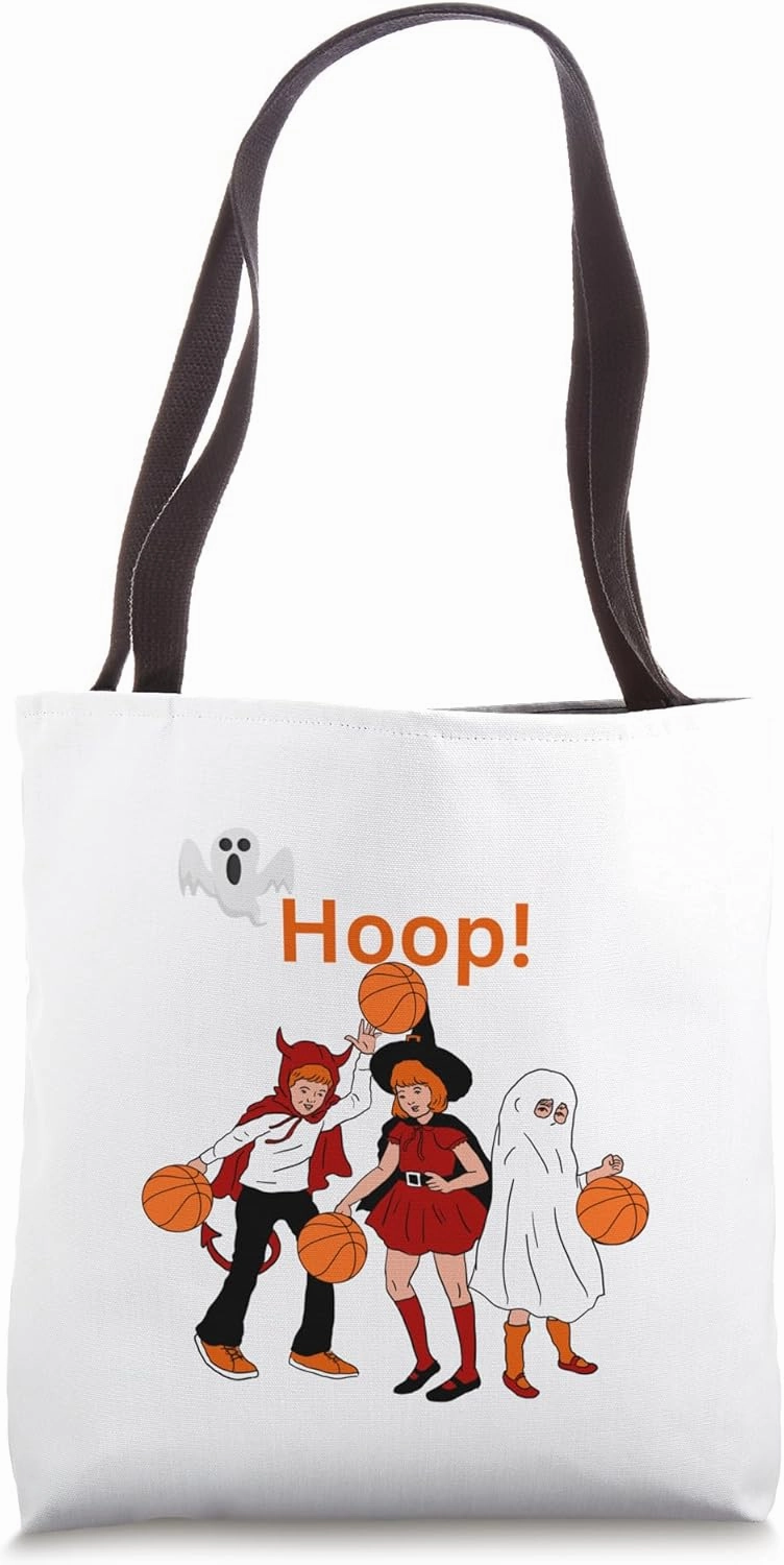 Funny Halloween Hoop Basketball - Boo hoops Tote Bag