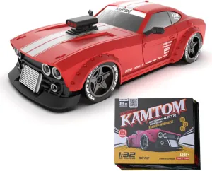 FunXylophy KM3299 1/32 Mini RC Drift Car, 2.4G 30KM/H Full Proportional 4WD RC Electric Mini Racing Drift Car Model with Headlight and Drifting Tires (RTR Version)