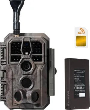 GardePro X50P Cellular Trail Camera, Rechargeable Battery, Full Video Preview, Cell Game Camera with 100ft Night Vision, Motion Activated