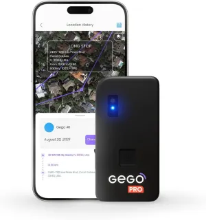 GEGO PRO Luggage Tracker with Bag Opening Alert | Real-Time Tracking, GPS, WiFi, GSM & Bluetooth, High Accuracy, Enhanced Battery Life | Membership Required