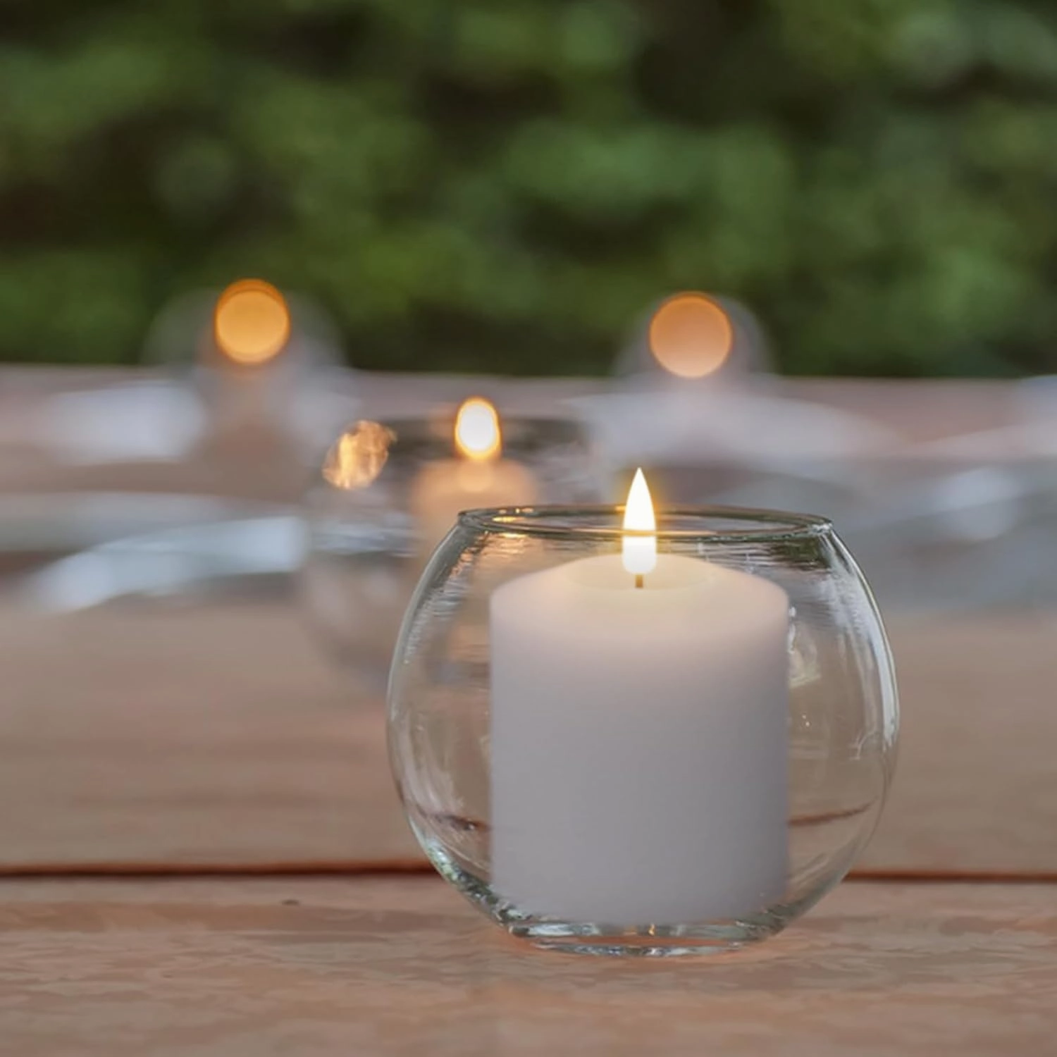 GenSwin Flameless Pillar Candles Flickering with Remote Timer, Battery Operated Real Wax LED Votive 3D Wick Candles 6 Pack White(Battery Include, 2 x 3.2 Inch)