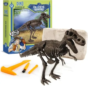 Geoworld T-Rex Dino Dig Kit – Excavate and Assemble a 13.5-inch Realistic Dinosaur Skeleton – Hands-on Paleontology Science Kit for Kids Ages 6 