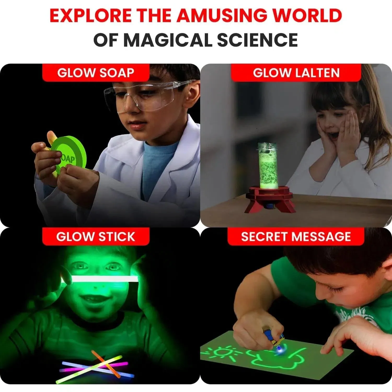 Glow in the Dark Science Lab - STEM Science Experiment Educational Toy Kit - Smartivity