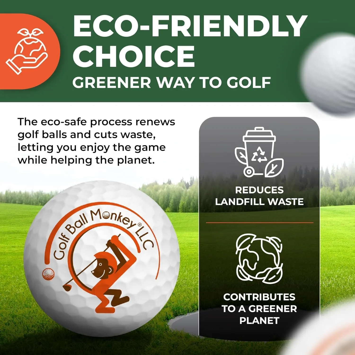 Golf Ball Monkey Recycled for Callaway Chromesoft Triple Track Golf Balls Mix of Chrome Soft Golfballs, Chrome Soft X & Chrome Soft X LS Triple Track Balls