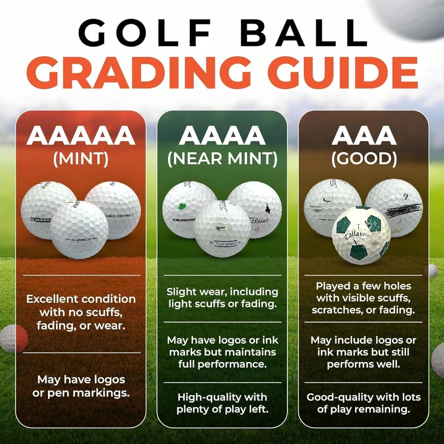 Golf Ball Monkey Recycled for Callaway Chromesoft Triple Track Golf Balls Mix of Chrome Soft Golfballs, Chrome Soft X & Chrome Soft X LS Triple Track Balls