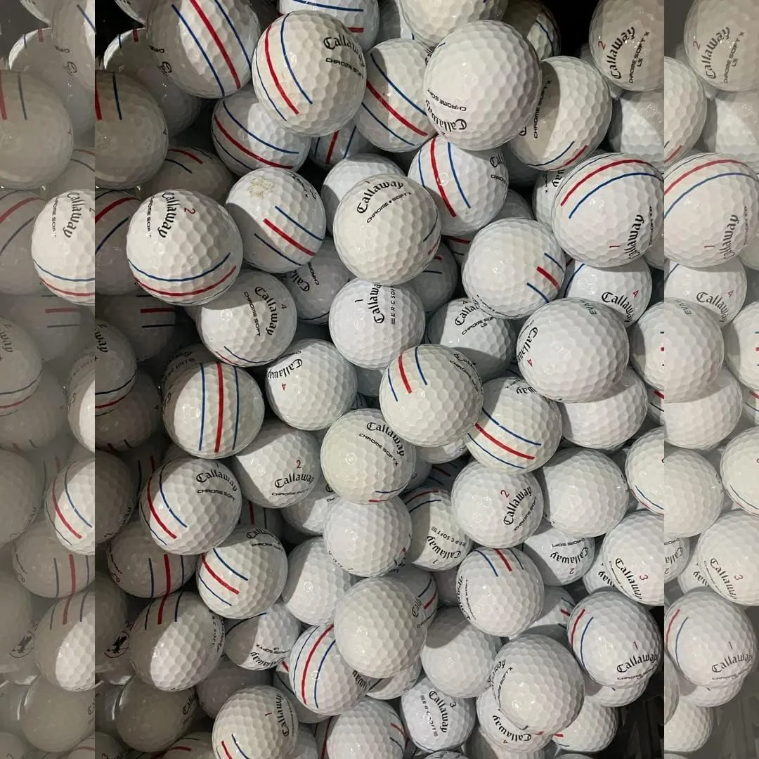 Golf Ball Monkey Recycled for Callaway Chromesoft Triple Track Golf Balls Mix of Chrome Soft Golfballs, Chrome Soft X & Chrome Soft X LS Triple Track Balls