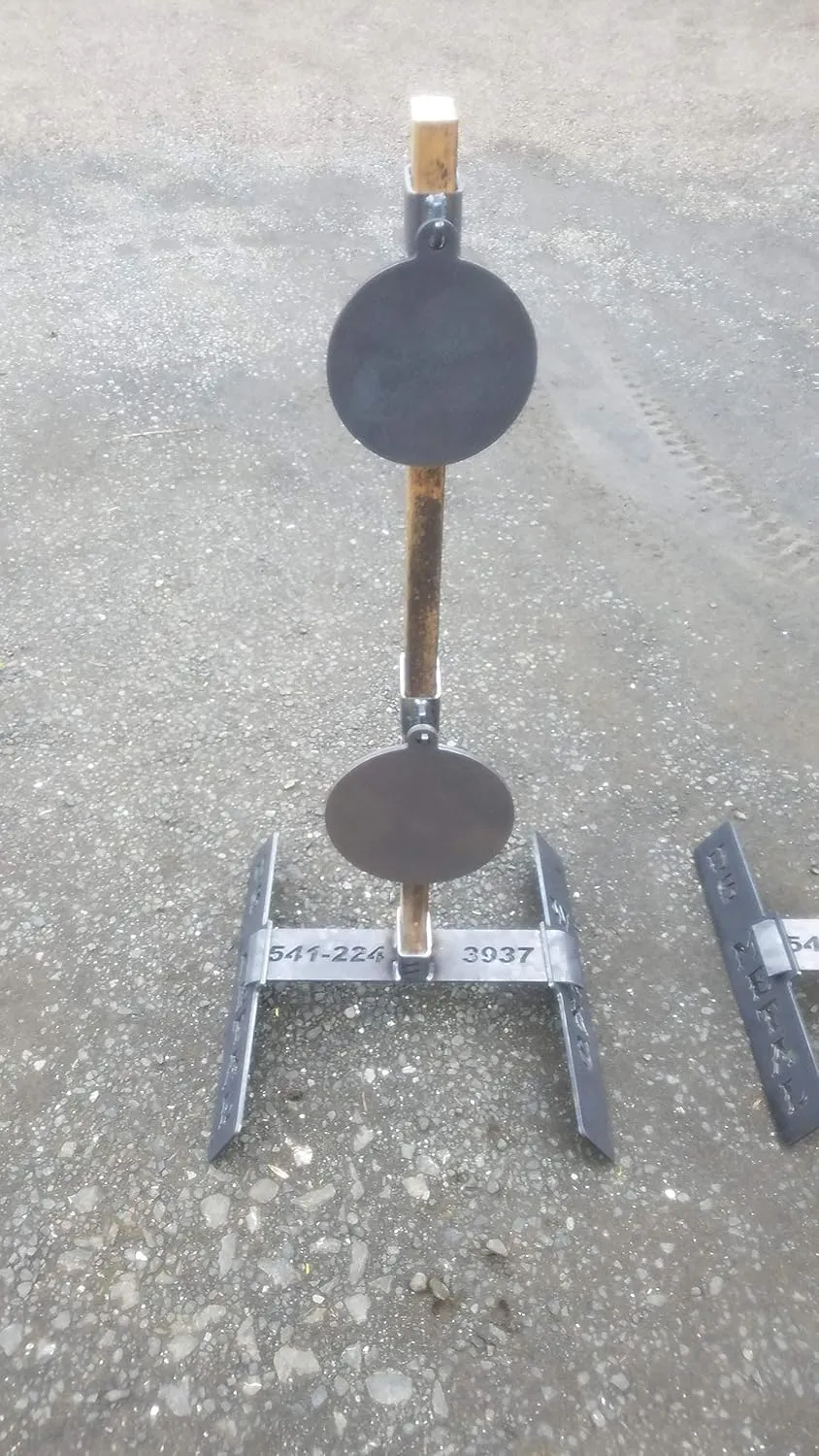 Gong Target Stand (Bolt Base) W/2 New Adjustable Hangers & 1-6, 1-10 Inch Gongs
