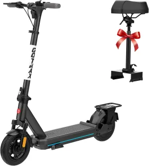 Gotrax Electric Scooter for Adult, 350/500W Motor, Max 18/38 Mile and 20MPH Speed,10" Pneumatic Tire, 36V/48V Big Battery All Aluminum Body, Large LED Display Foldable Commuting E Scooter for Adult