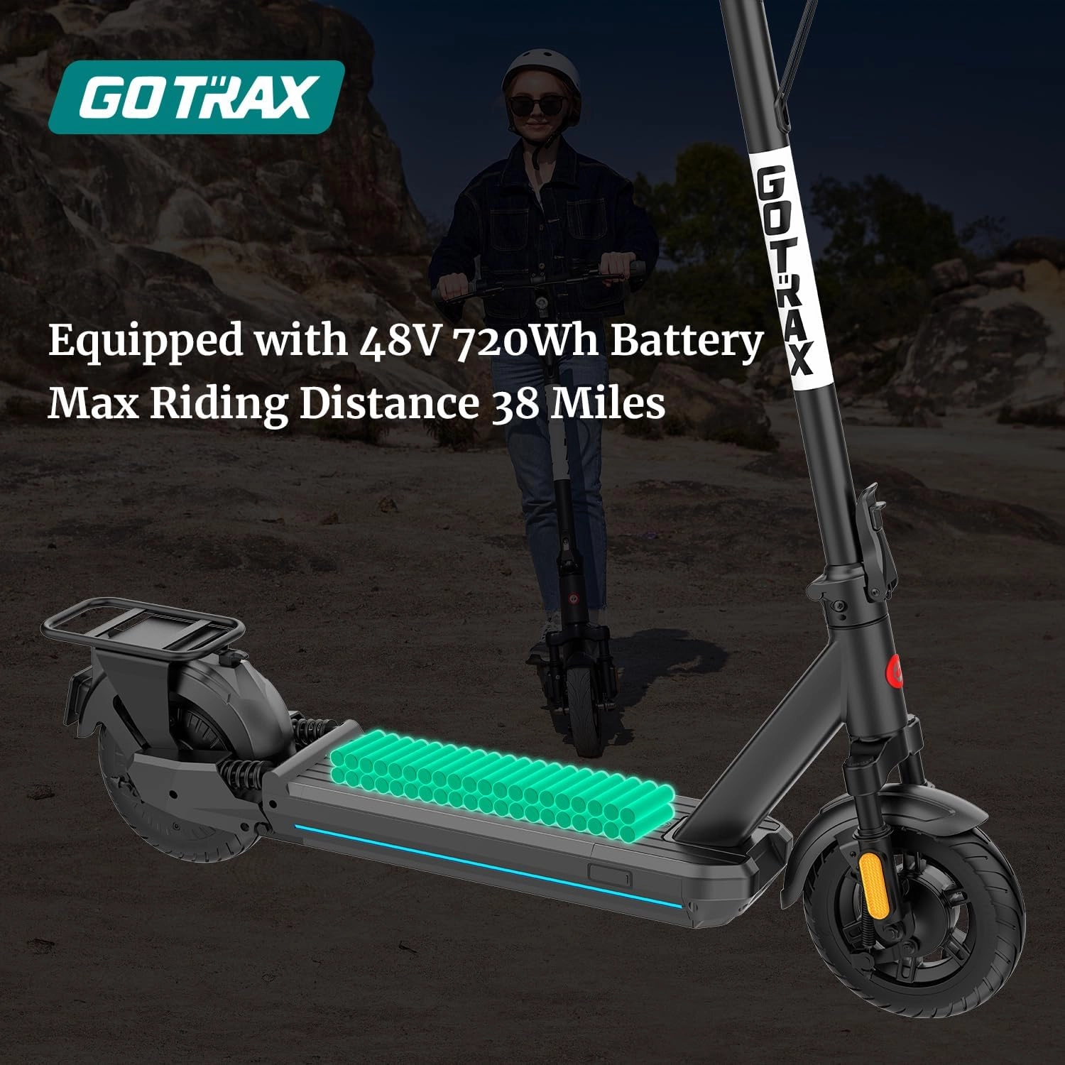 Gotrax Electric Scooter for Adult, 350/500W Motor, Max 18/38 Mile and 20MPH Speed,10" Pneumatic Tire, 36V/48V Big Battery All Aluminum Body, Large LED Display Foldable Commuting E Scooter for Adult