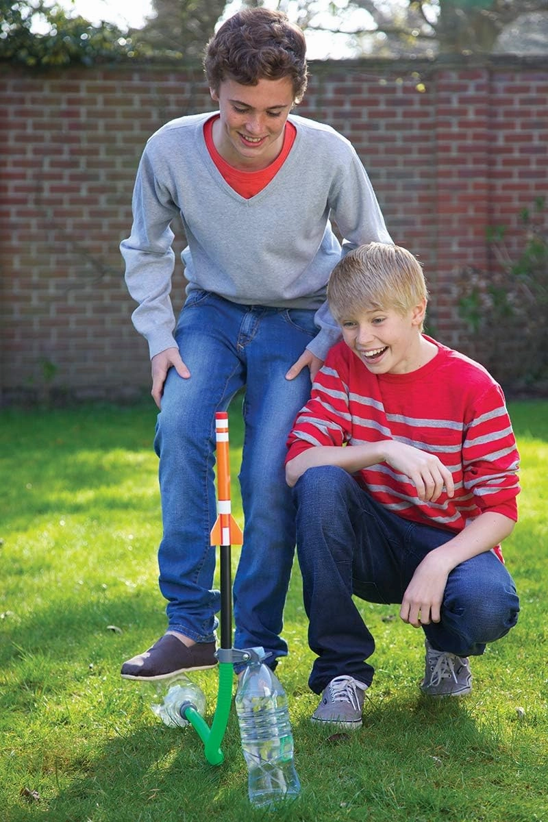 Green Science - Green Rocket - STEM Rocket Launcher for Kids - Build & Launch a Recycled Rocket with Air Pressure - Educational Toy for Young Scientists - Easy & Engaging Science Experiment