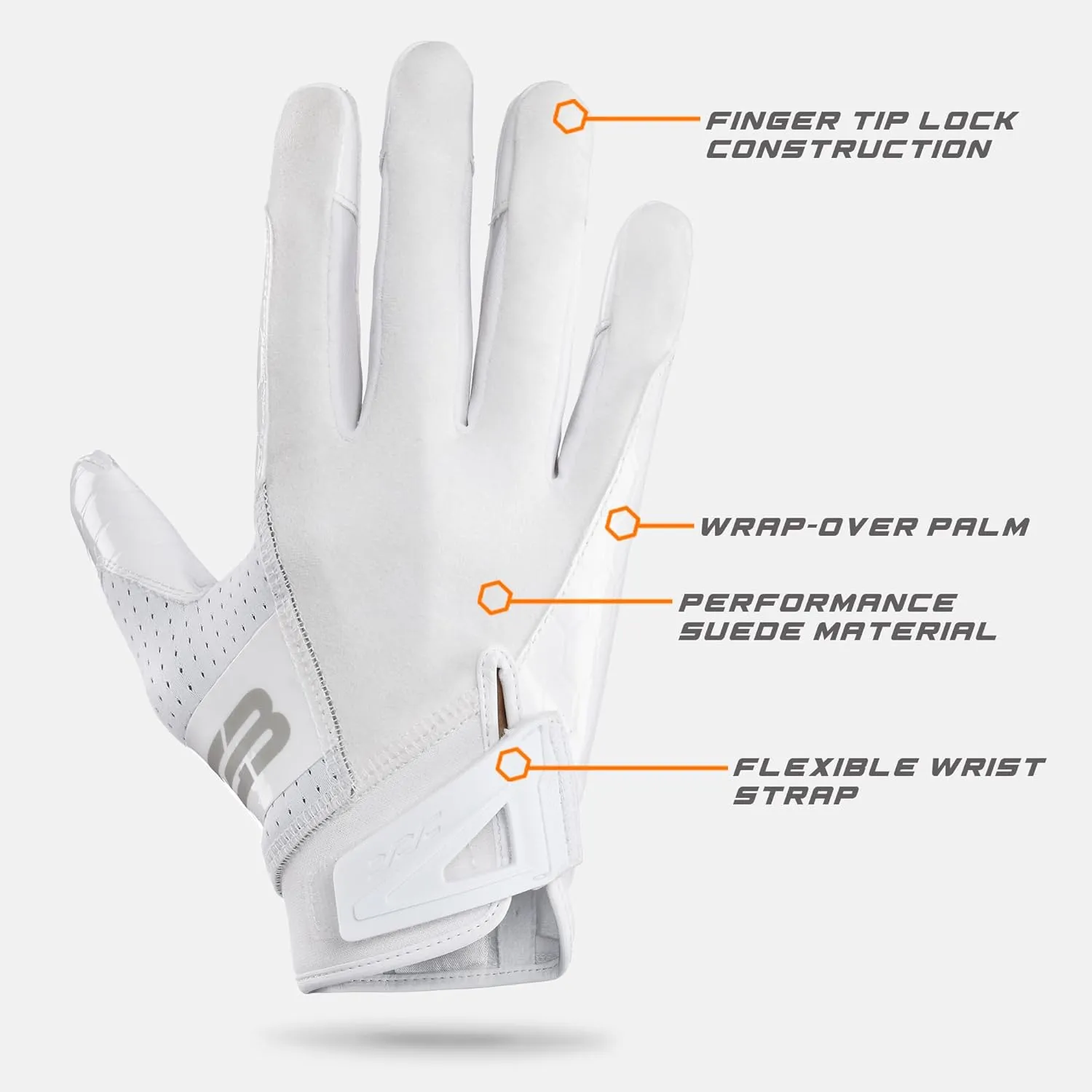 Grip Boost DNA 2.0 Football Gloves with Engineered Stick - Adult Sizes