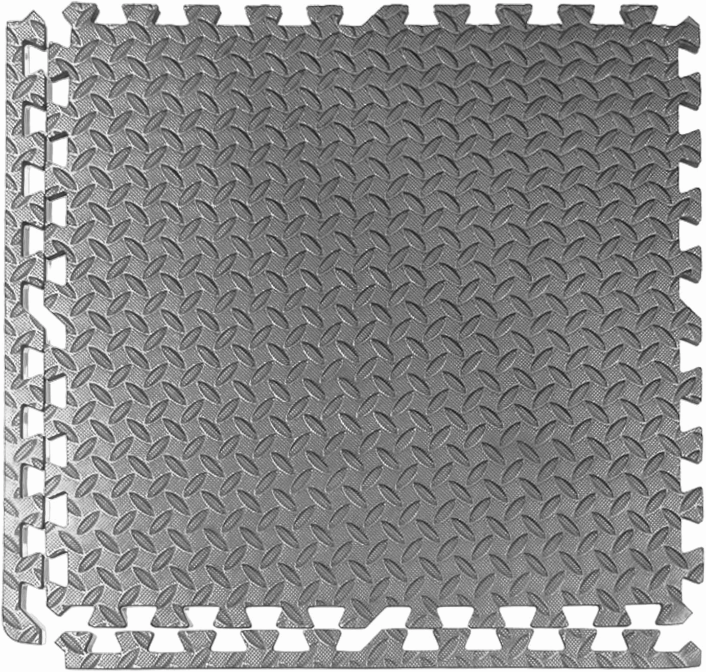 GWT Puzzle Exercise Mat, EVA Foam Interlocking Floor Tiles for Home Gym, Workout Equipment, treadmill, Protective Flooring, Fit Tile 24 SQ FT (6 Pcs)