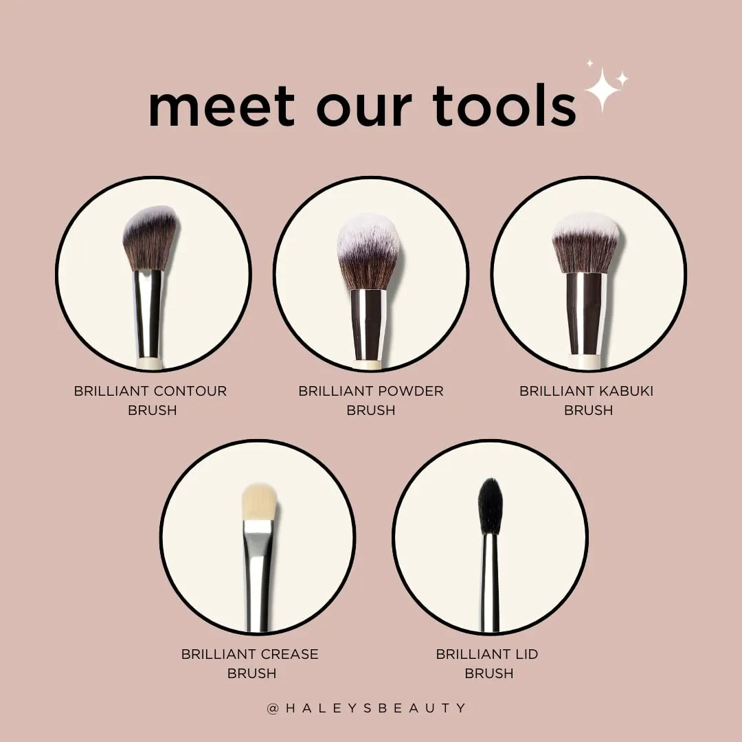 HALEYS Powder Brush VEGAN CRUELTY-FREE, Soft, Streak-free, Perfect Blending, Buff, Blurs, Smooths, Control, Precision, Complexion tools, For powder, setting powder, blush, Sustainable Wood Handle