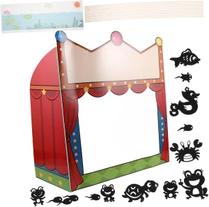 HANABASS 1 Set Shadow Puppet Show Kit for Creative DIY Science Project with Stage Platform for Engaging Shadow Puppet Performance Storytelling Activities