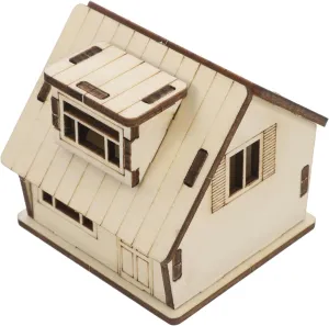 HANABASS 3D Wooden Puzzle House Model Kit Assemble Miniature Dollhouse Furniture Educational Toy for Kids Adults Decor
