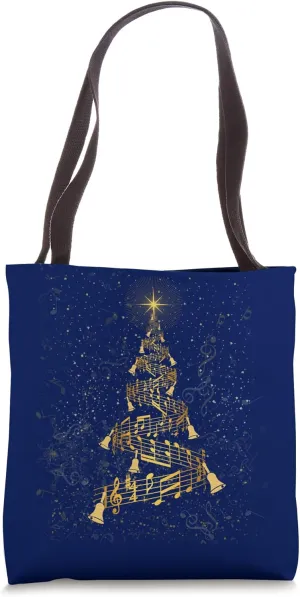 Handbell Christmas Tree! Ringers Music Notes Holiday Concert Tote Bag