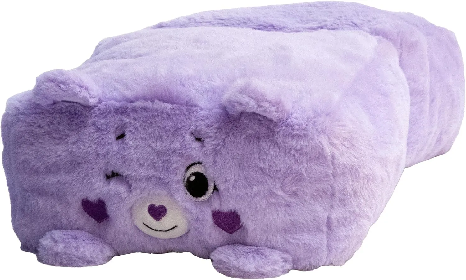 Happy Nappers: Care Bears 10" Pop N' Play Cube - Share Bear - Mushmillow Character Unfolds Into A Plush Pillow, Multi-Use, Chair-Footrest, Kids Toy