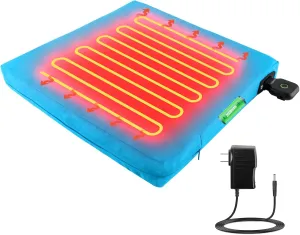 Heated Seat Cushion Cordless Rechargeable Stadium Seat Pad Portable Bleacher Cushion for Outdoor Sports, Camping, Fishing, Home with 3 Heat Settings (Large & Blue)