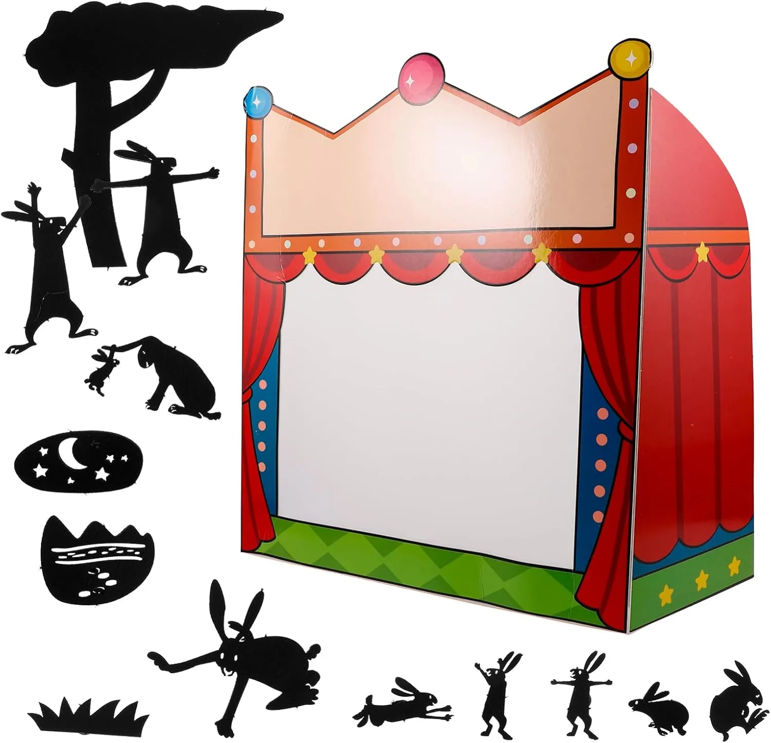 Hemoton 1Set Shadow Puppet Kit for Creative Crafting Science Experimentation for Imaginative Play Engaging Shadow Theater Props for Storytelling Learning Activities