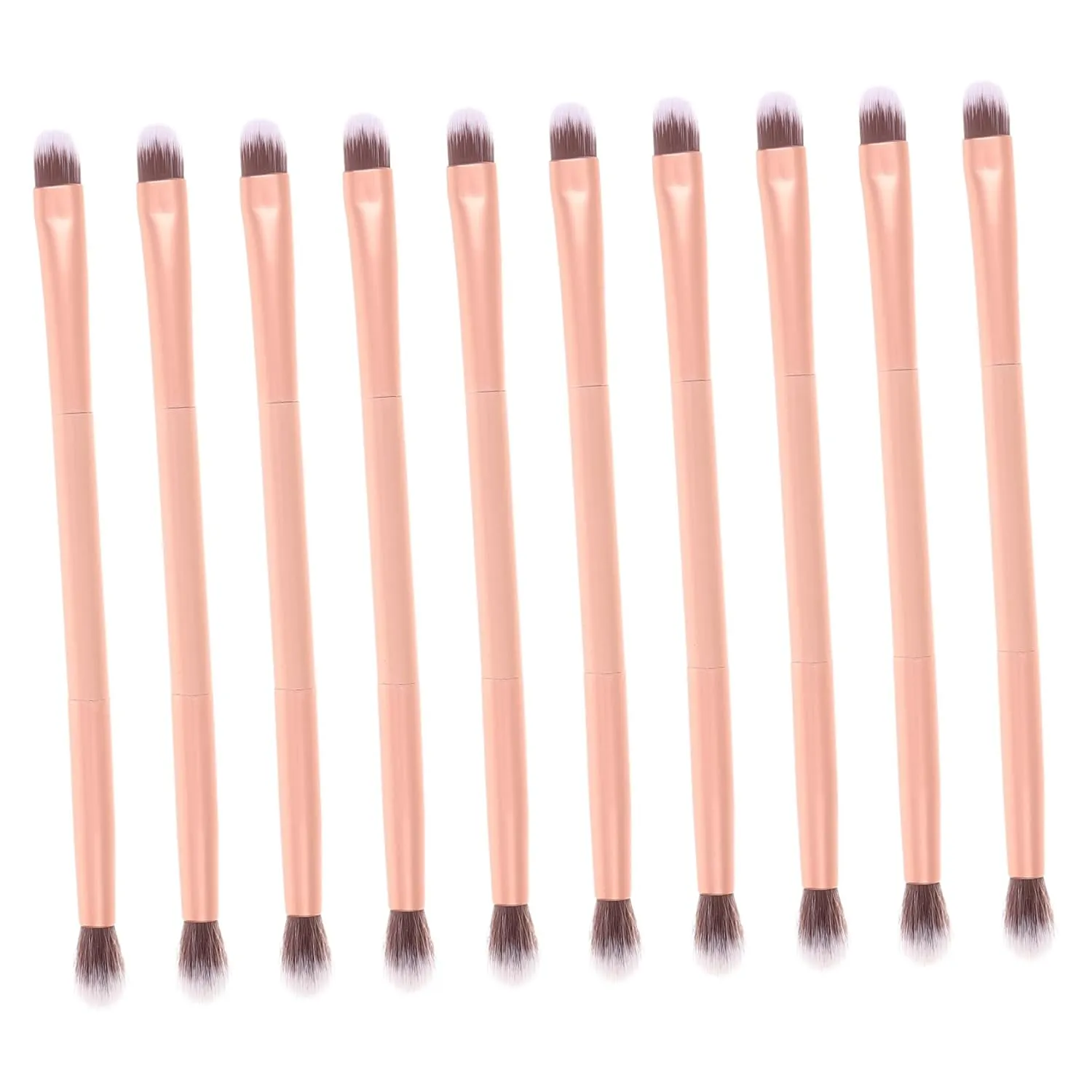 Hemoton 24pcs Double Head Eye Shadow Makeup Brush Set Fluffy Eyeshadow Tools Double Ended Brush for Women