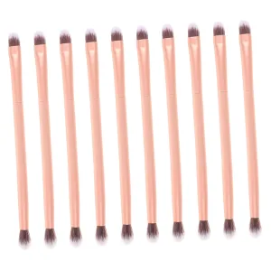 Hemoton 24pcs Double Head Eye Shadow Makeup Brush Set Fluffy Eyeshadow Tools Double Ended Brush for Women