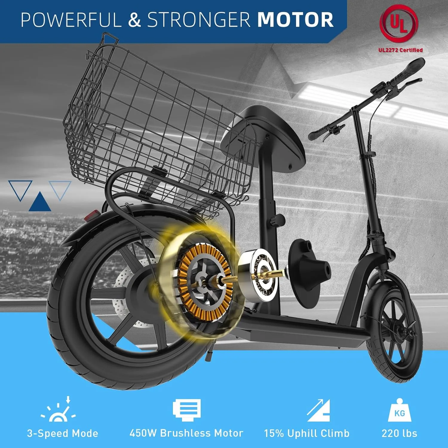 Hiboy MAX Pro Electric Scooter, 46.6 Mi Long Range, 22 MPH Power by 650W MAX Motor, 11'' Pneumatic Tires, Split Hub Design, Dual Suspension, 265lbs MAX Load, Commuting Electric Scooter for Adults