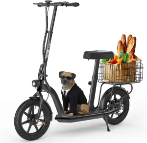Hiboy MAX Pro Electric Scooter, 46.6 Mi Long Range, 22 MPH Power by 650W MAX Motor, 11'' Pneumatic Tires, Split Hub Design, Dual Suspension, 265lbs MAX Load, Commuting Electric Scooter for Adults
