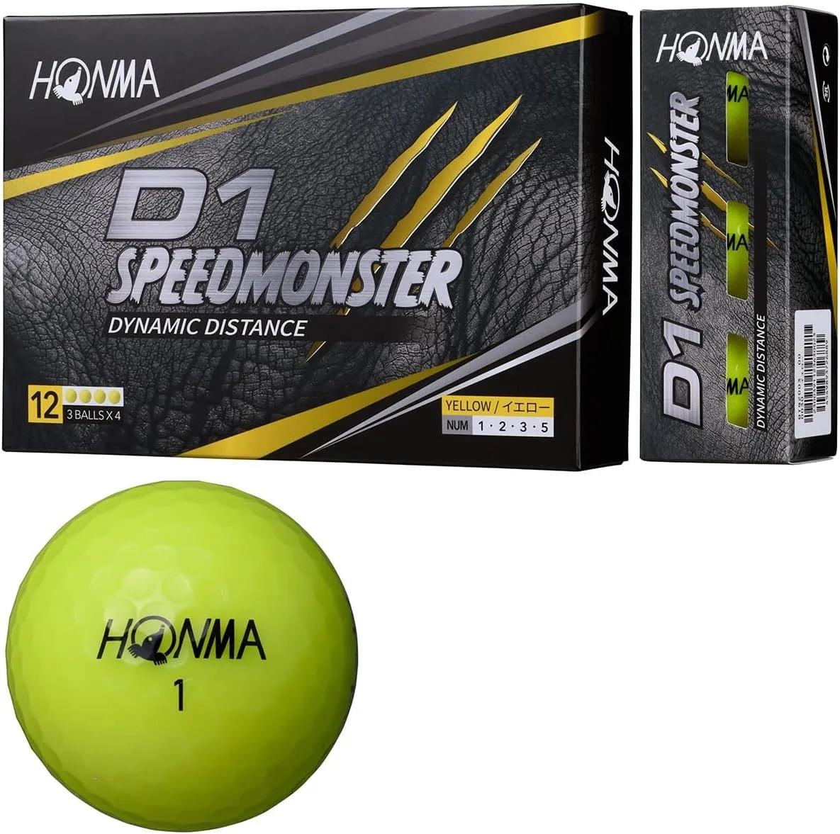 Honma Golf HONMA Balls D1 Speed Monster Balls, 3 Dozen Set, 3 Dozen (Pack of 36)