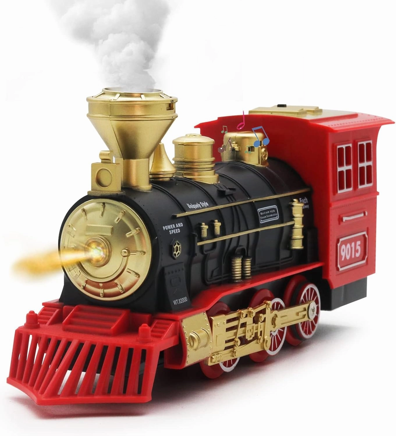 Hot Bee Train Toys Train Steam Locomotive Engine Toy, Smoke, Lights & Sounds, for 3 4 5 6 7  Year Old Kids