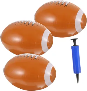 IMIKEYA 1 Set Inflatable Football Balls for Beach Pool Fun Summer Water with Air Pump Lightweight and for Outdoor Activities Parties