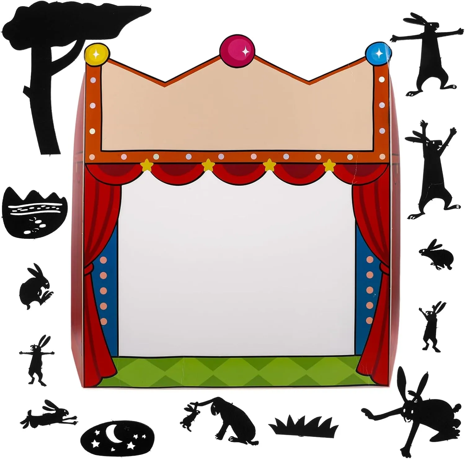 IMIKEYA 1Set Shadow Puppets Kit Science Experiment Equipment for Creative Puppet Show Stage Carnival Backdrop Engaging Shadow Puppetry Teaching Tools for Learning
