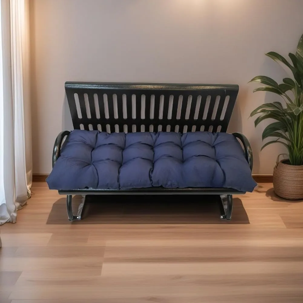 Indoor/Outdoor Bench Cushion Cotton Garden Furniture Loveseat Cushion, Patio Wicker Seat Cushions for Lounger Garden Furniture Patio Lounger Bench (Dark Grey, 39.3 * 19.6in)