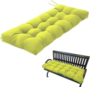 Indoor/Outdoor Bench Cushion Cotton Garden Furniture Loveseat Cushion, Patio Wicker Seat Cushions for Lounger Garden Furniture Patio Lounger Bench (Fruit Green, 35.4 * 19.6in)