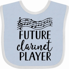inktastic Future Clarinet Player Music Baby Bib