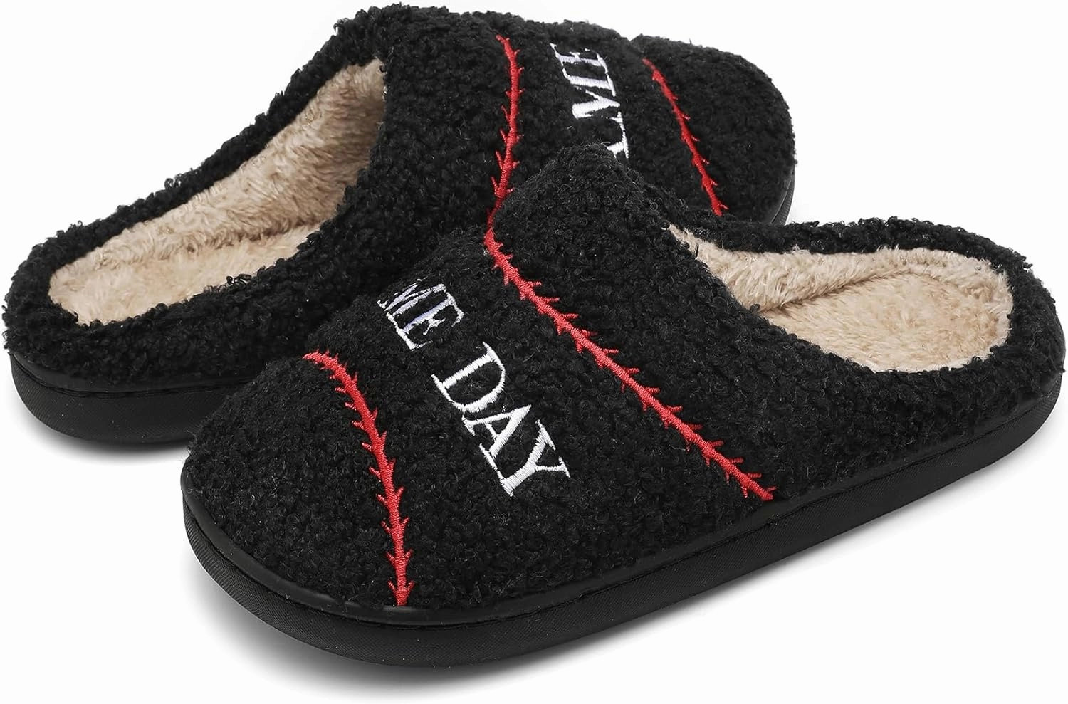 INMINPIN Kids Girls Boys Ball Sports Slippers Soft Curly House Shoes Memory Foam Non-Slip Indoor Outdoor Slippers for Sports Fan