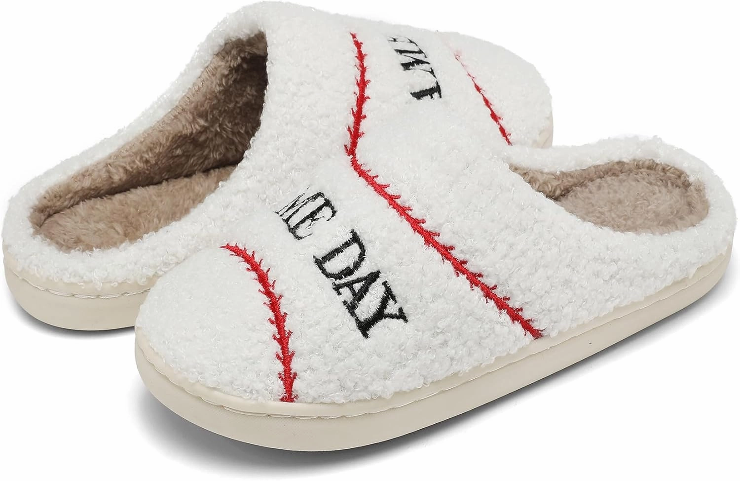 INMINPIN Kids Girls Boys Ball Sports Slippers Soft Curly House Shoes Memory Foam Non-Slip Indoor Outdoor Slippers for Sports Fan