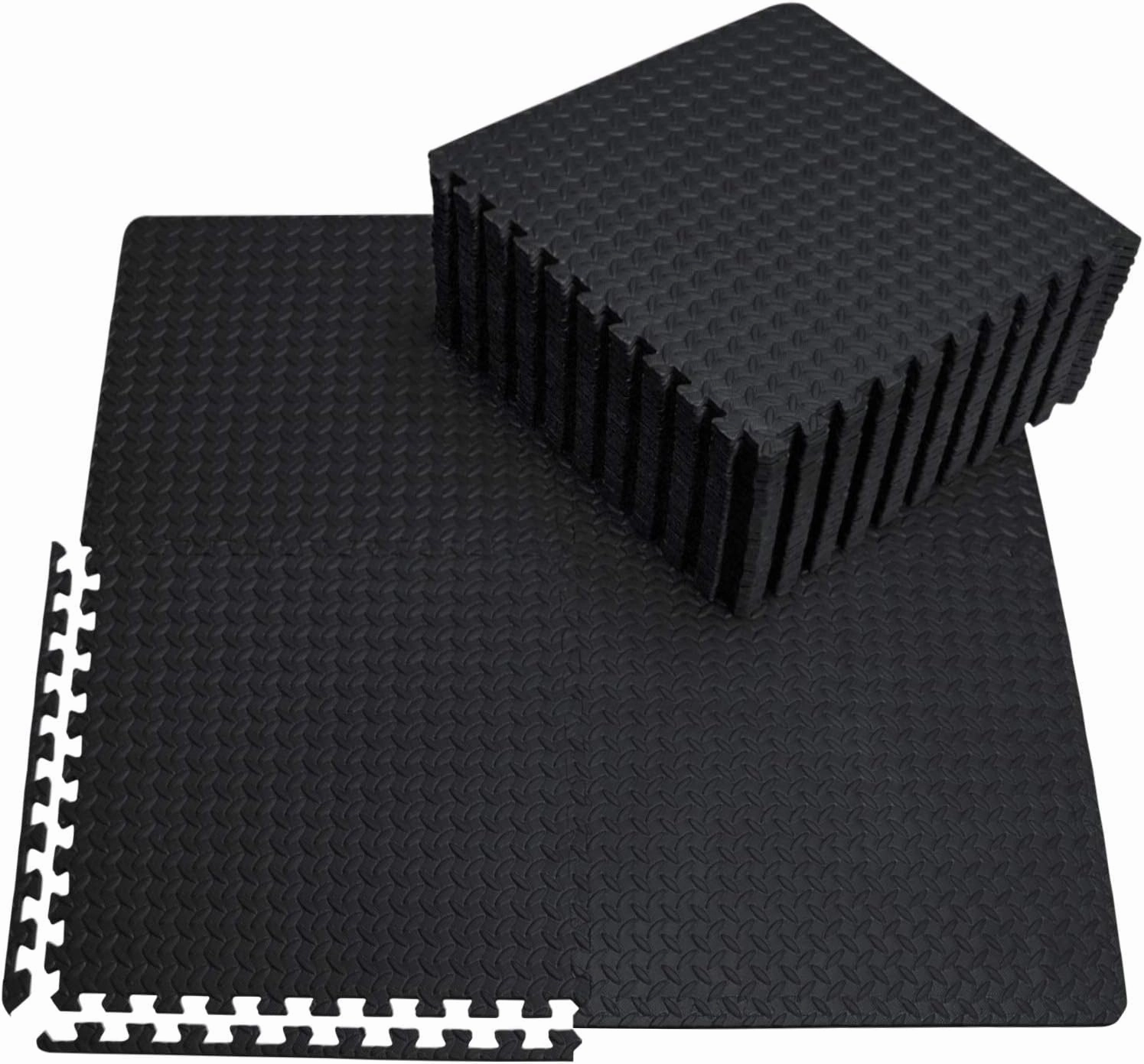 innhom 12/24/48 Tiles Gym Flooring Gym Mats Exercise Mat for Floor Workout Mat Foam Floor Tiles for Home Gym Equipment Garage
