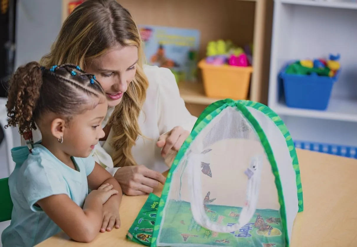 Insect Lore Butterfly Farm™ | Butterfly Kit with Live Cup of Caterpillars | 5 Caterpillars, Reusable Habitat, STEM Butterfly Journal & More