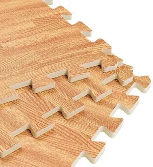Interlocking Puzzle Wood Mat (Light Wood)