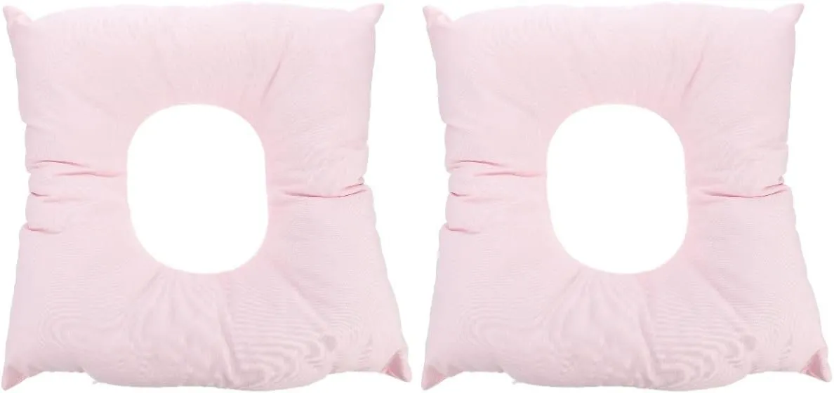 iplusmile 2pcs Shaped Face down Pillow for Salon Headrest Reusable Body Relax Cushion Comfortable Massage Pad Fluffy Material for Spa and Neck Support
