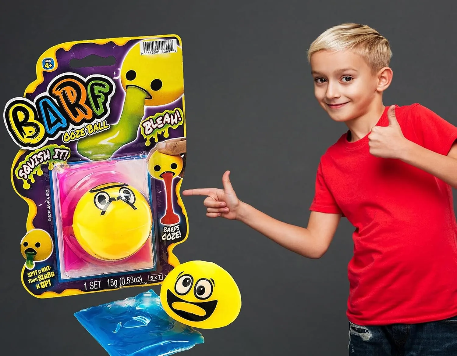 JA-RU Barf Ooze Ball Vomit Slime Squeeze Toy (24 Assorted) Throw Up Squishy Toy for Kids Stress Relief. Funny Stress Balls. Bulk Party Favors & Pranks. 5299-24p