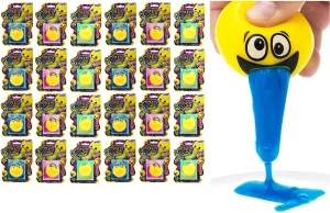 JA-RU Barf Ooze Ball Vomit Slime Squeeze Toy (24 Assorted) Throw Up Squishy Toy for Kids Stress Relief. Funny Stress Balls. Bulk Party Favors & Pranks. 5299-24p