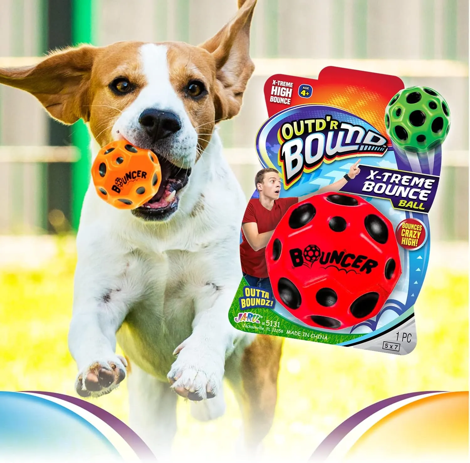 JA-RU Space Balls Extreme High Bouncing Ball & Pop Sounds Meteor Space Ball Toy Mega Hi Bouncy Ball. Party Favor Rubber Bounce Ball for Kids & Adults Water Ball Boys Toys 5131