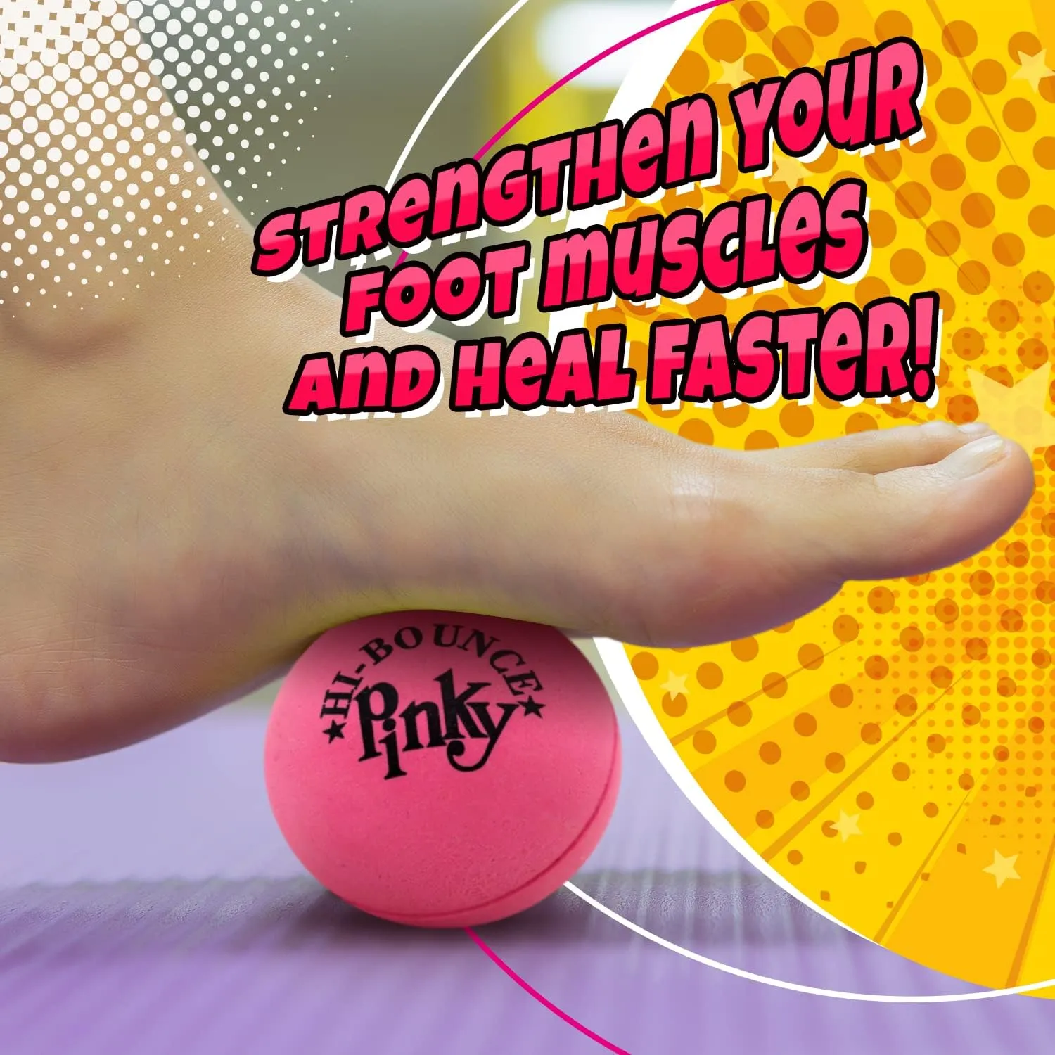 JA-RU Super Bounce Pinky Ball (12 Bouncy Balls) Outdoor Games & Indoor Playground Kids Toys. Massage Therapy Stress Balls. Sports Party Favors & Carnival Prizes in Bulk. 976-12p