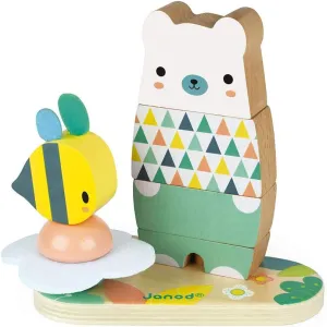 Janod Pure 2-in1 Wood Stackable Bear - 12  Months - J05156