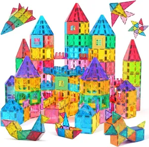 Jasonwell Magnetic Tiles Kids Magnetic Blocks Building Sets 3D Magnet Tile Building Blocks Toy Construction Educational STEM Toys Gifts for Toddlers Boys Girls 3 4 5 6 7 8 9 10   Year Old