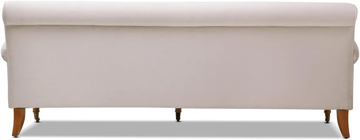 Jennifer Taylor Home Alana Lawson Velvet Wooden Sofa, Oyster Gray