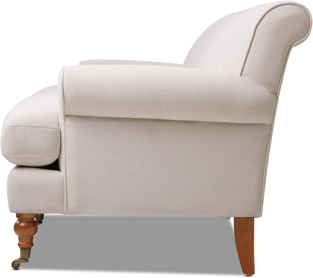 Jennifer Taylor Home Alana Lawson Velvet Wooden Sofa, Oyster Gray