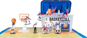 Kaskey Kids Basketball Guys - Red/Blue Inspires Kids Imaginations with Endless Hours of Creative, Open-Ended Play – Includes 2 Teams & Accessories – 21 Pieces in Every Set!